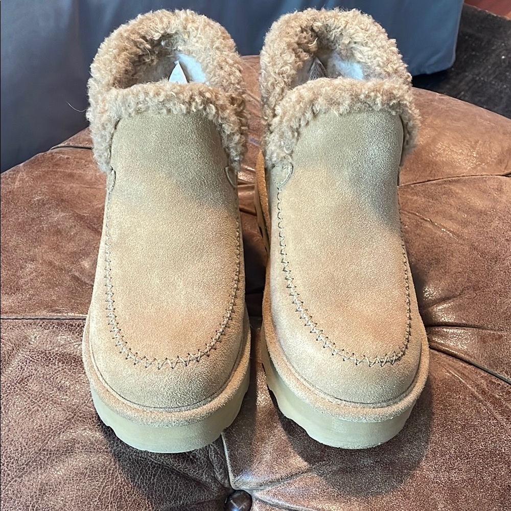 Shearling-Lined Suede Ankle Boots